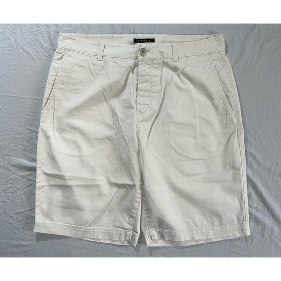 Theory Kirby S/Trivia Men's Lightweight Button Fly Stretch Chino Shorts. 33 EUC - Picture 1 of 5